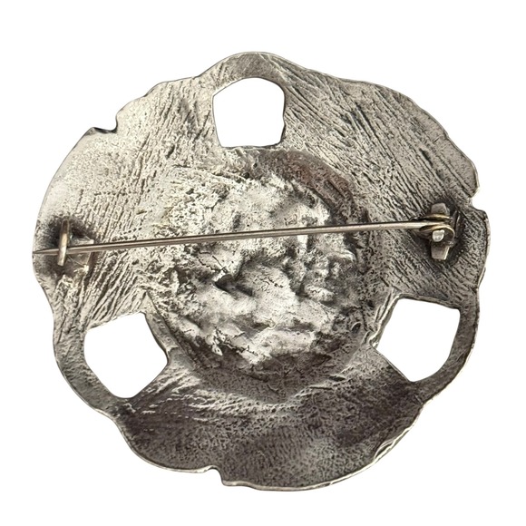 Vintage Viking Dragon Brooch Pewter Tone Norse Mythology Pin 1970s - Picture 6 of 9